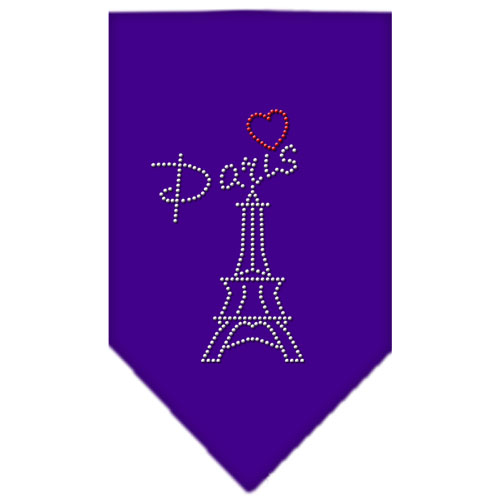 Paris Rhinestone Bandana Purple Large